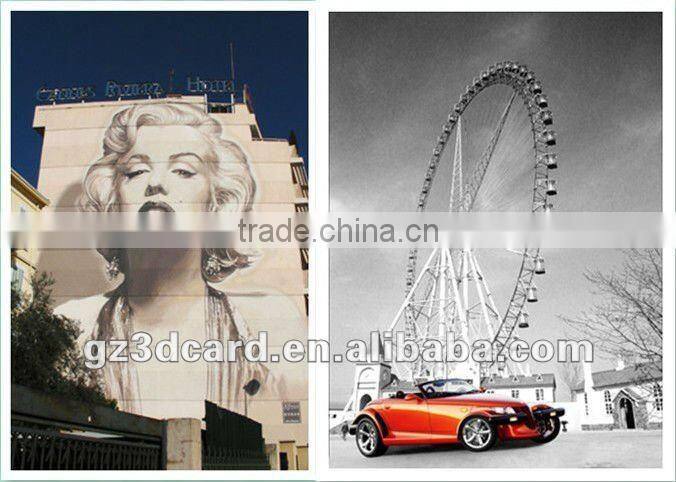 high quality custom 3d lenticular poster city scene