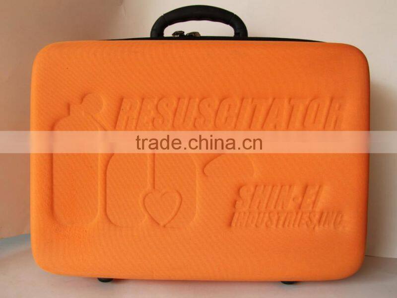 OEM waterproof EVA tool case with customied EVA foam in embossed logo by fabric or PU leather