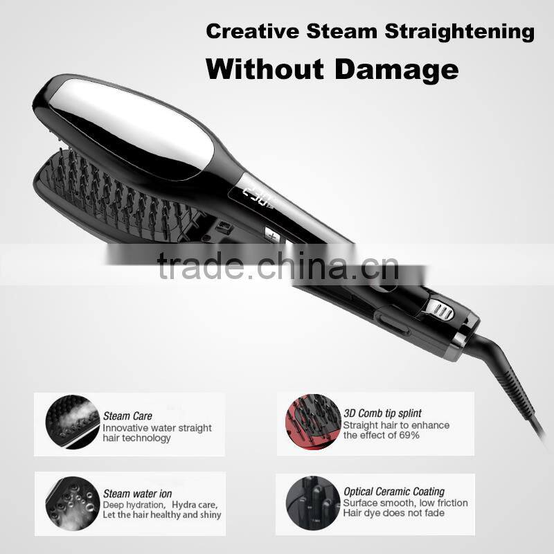 Hot new professional steam functional straighting brush iron