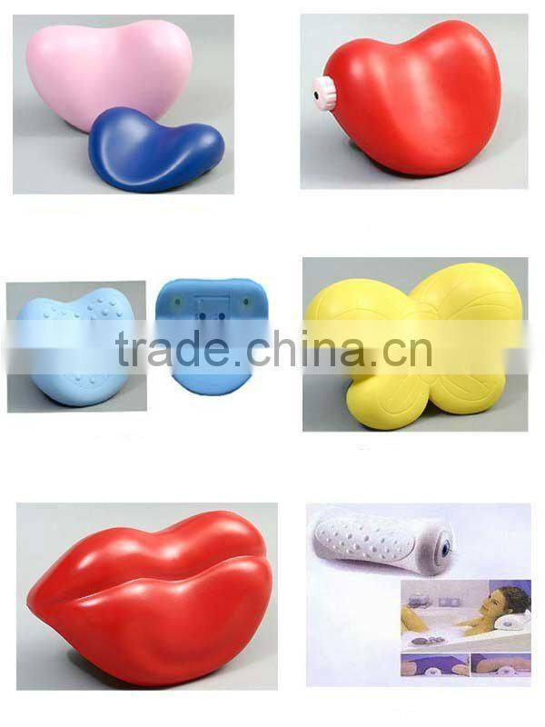 2015 new design pu foam heart shaped headrest