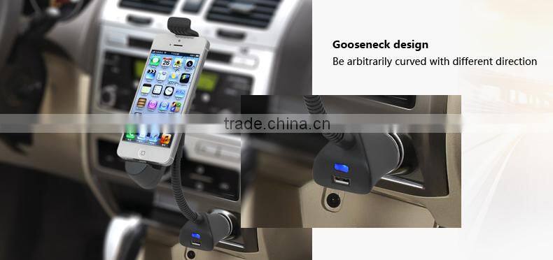 Muti-functional Phone Charger Holder For Iphone 6 Usb Portable Charger Universal for all car Factory Supply(HC03I5)