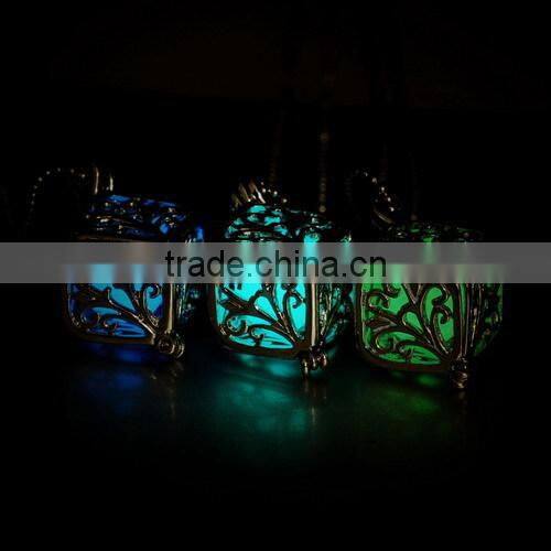 Cube Glow Locket Glowing Jewelry Necklace glow in the dark jewelry