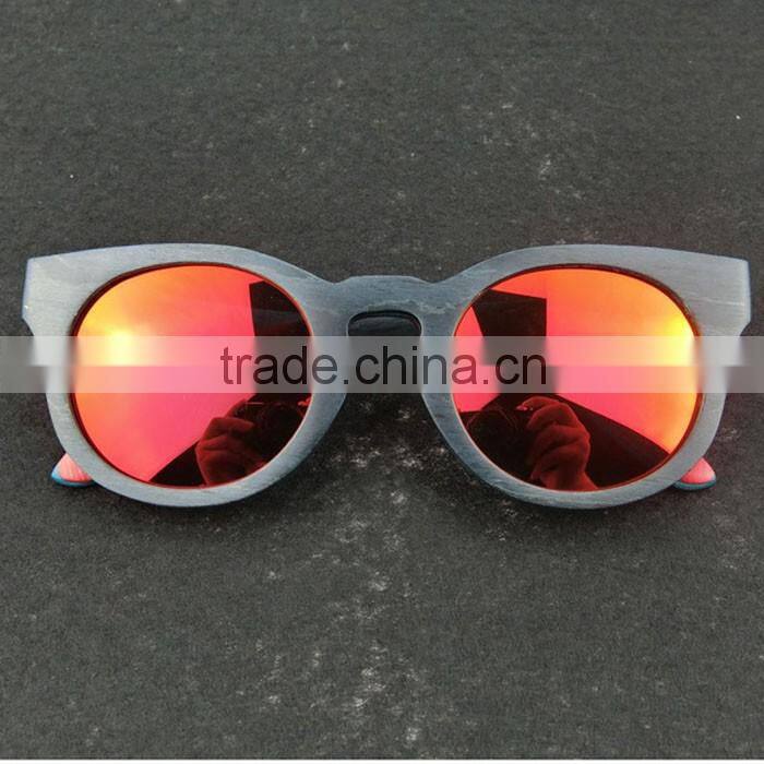 Recycled skateboard wood sunglasses 2016 cat eye shape wood sunglasses