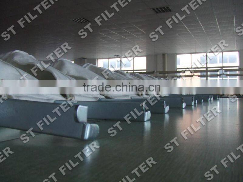 dacron dust 500 micron filter bag,water oil repellent filter bag for steel industry dia 150x5000mm