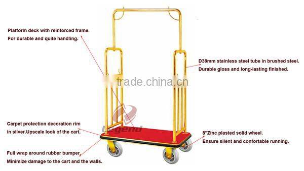 China bellman storage cart for luggage carrying