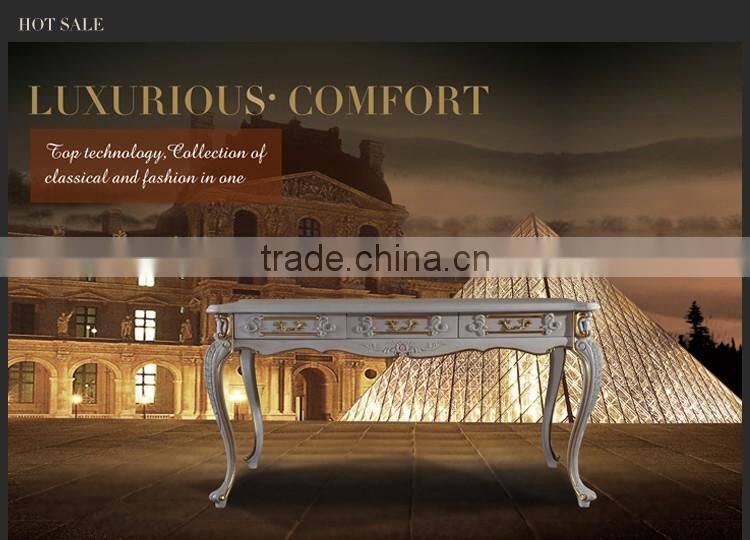 French Baroque Style Luxury Executive Office Desk/ European Classic Wood Writing Table/ Retro Furniture