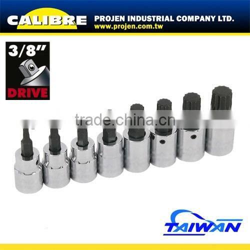CALIBRE 7pc 3/8"Dr Hex Socket Bit Set