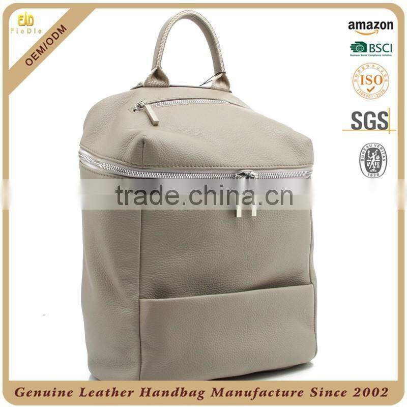 CSS1596-001 Made in china genuine leather tactical backpack Big size cow leather school bag Famous trveling bag