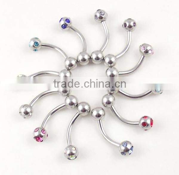 Crystal body jewelry diamond body jewelry diamond eyebrow ring