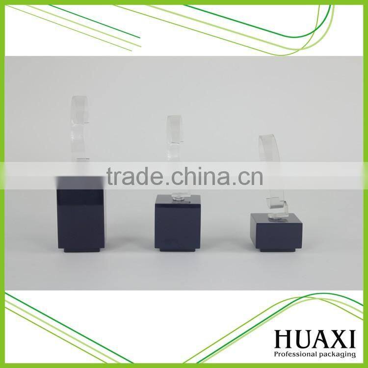 Clear Acrylic Watch Display Holder Stand C shape with Wood Base