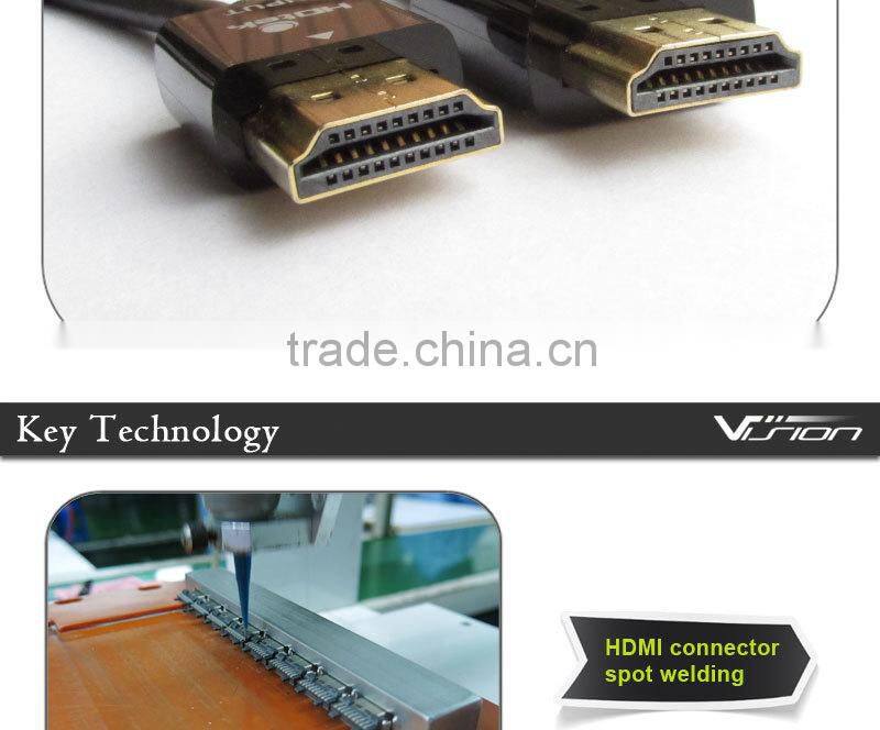 High performance 3FT 34AWG RedMere HDMI Cable with gold plated
