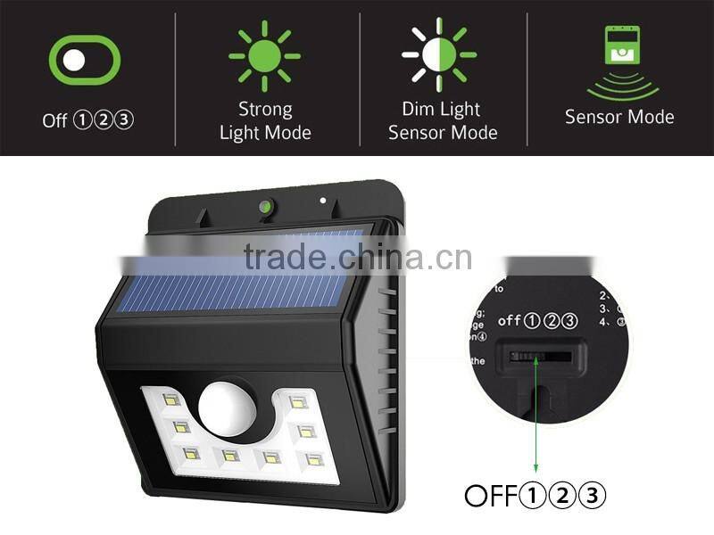 3 Lighting Level 50SMD LED Solar Motion Porch Lights Outdoor