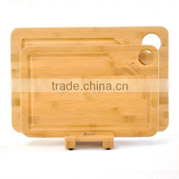 Bamboo wood pizza plate with handle