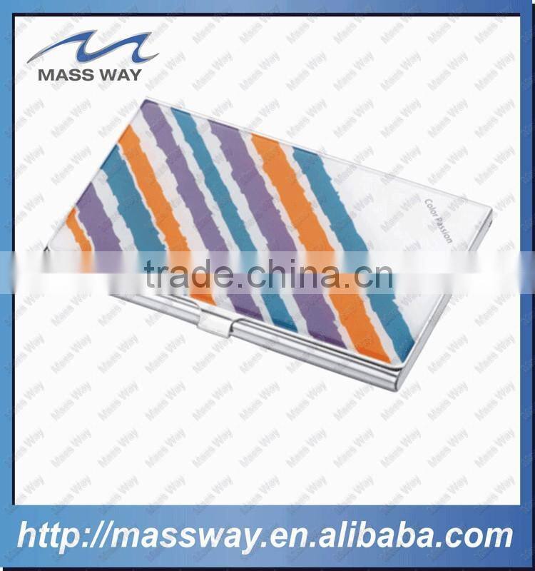 promotional black single EVA ID aluminum business name card holder