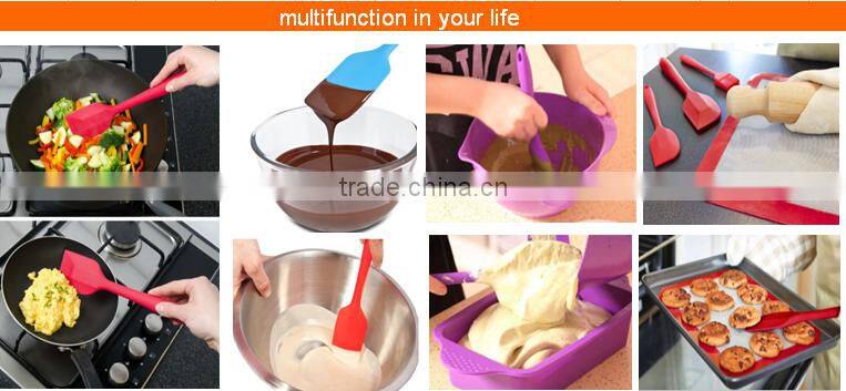 Colorful Silicone Baking Tool Cake Cream Butter Spatula Mixing Batter Scraper