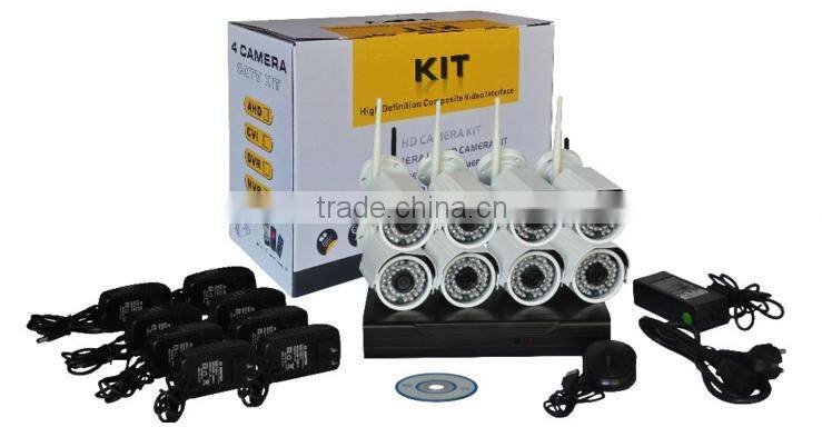 8ch cctv nvr kit with wifi camera wirless NVR kits for security