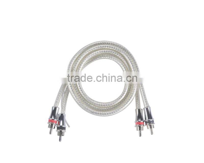 Good Quality china supplier for car amplifier with Copper conductor car audio cables car amplifier RCA cables