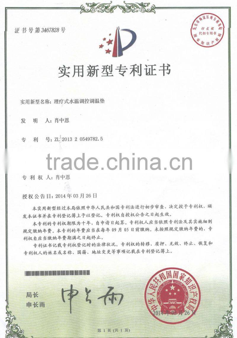 Energy security water mattress pad