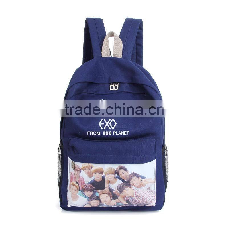 Cream Color Canvas Backpack School Bag Manufacturer