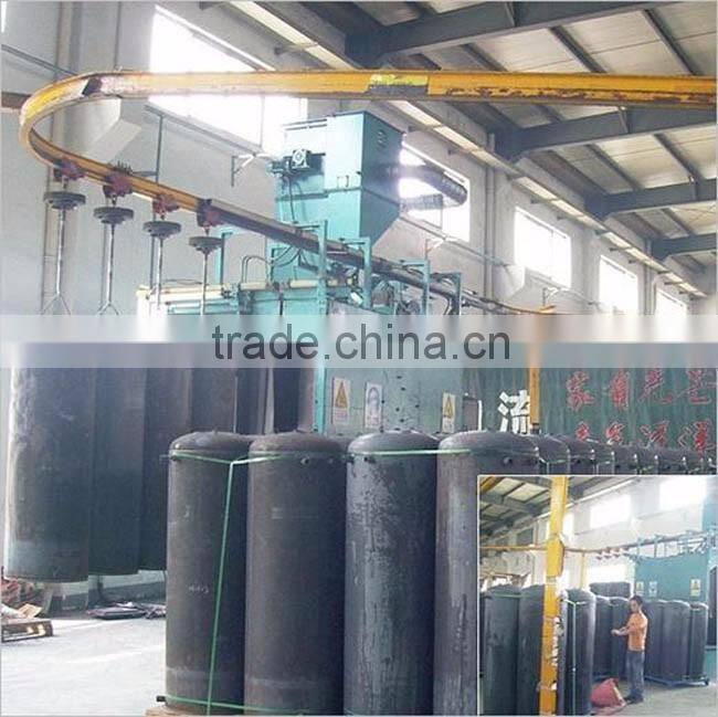 Overhead rail shot blasting machines