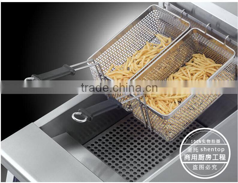 Shentop Single Tank Basket Commercial Deep Fryer for Fast Food Restaurant Used,Deep Fyer (Computer Control)