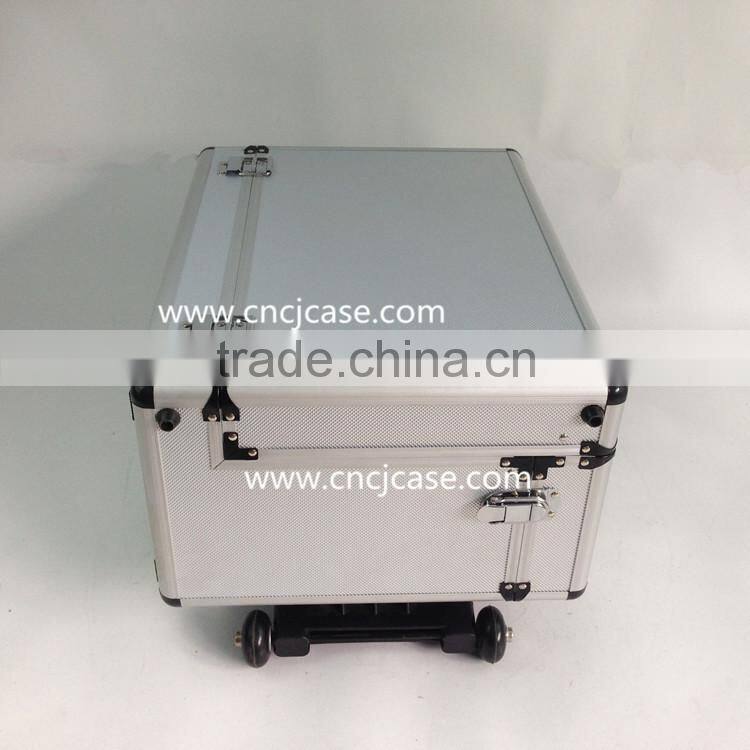 Durable aluminum trolley tool case
