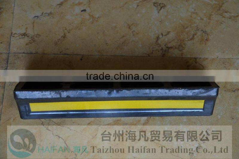 High quality 500mm rubber wheel stopper adjustable loading dock ramp for sale/Car Parking Stopper Made of Synthetic Rubber