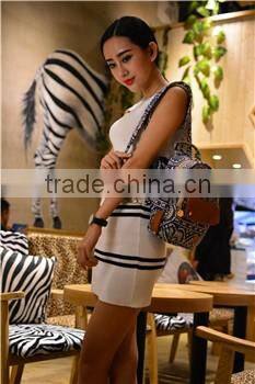 Fashionable canvas bags backpack for women