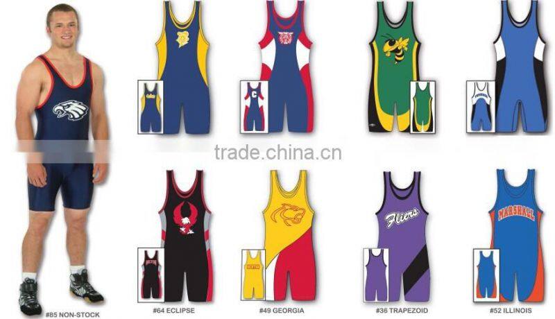 Stan Caleb Hot design of sublimated wrestling singlets youth wrestling singlet 2016
