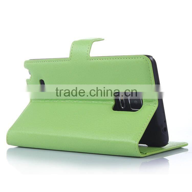 Hot Selling Ultra Thin Lichee PU Leather Case Wallet Folio Flip Cover for Samsung GALAXY Note Edge N915