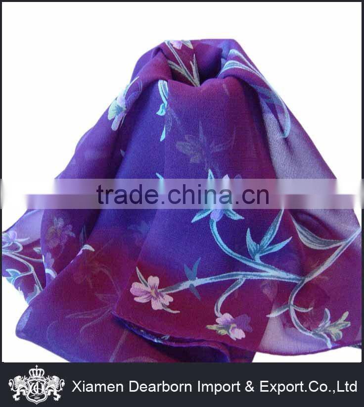 printed silk square scarf for lady