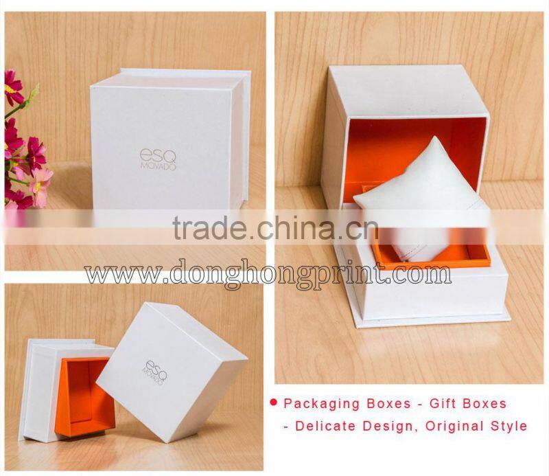 Wholesale 100% quality luxury watch gift box, paper watch packaging, wooden watch box