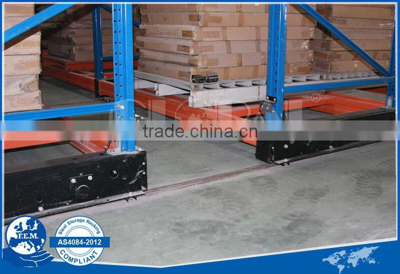 High Density Mobile Racking/painting storage rack for heavy duty racks