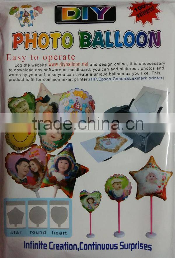 DIY Magic print photo balloon paper
