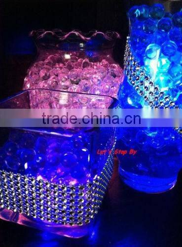 24 Rows Silver Wedding Decoration Rhinestone Ribbon