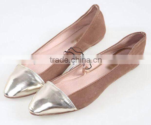 Footwear women high quality two tone shoes pointed toe ballerinas