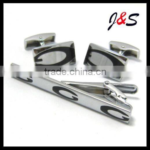 FASHION cufflinks and tie PIN set engraved