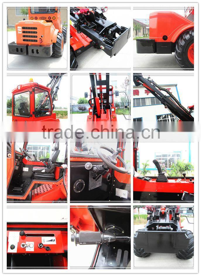 china elegant mini wheel loader DY840 small garden loader with hedge trimmer