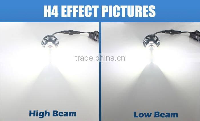 fanless car led headlight bulb H4 led headlight