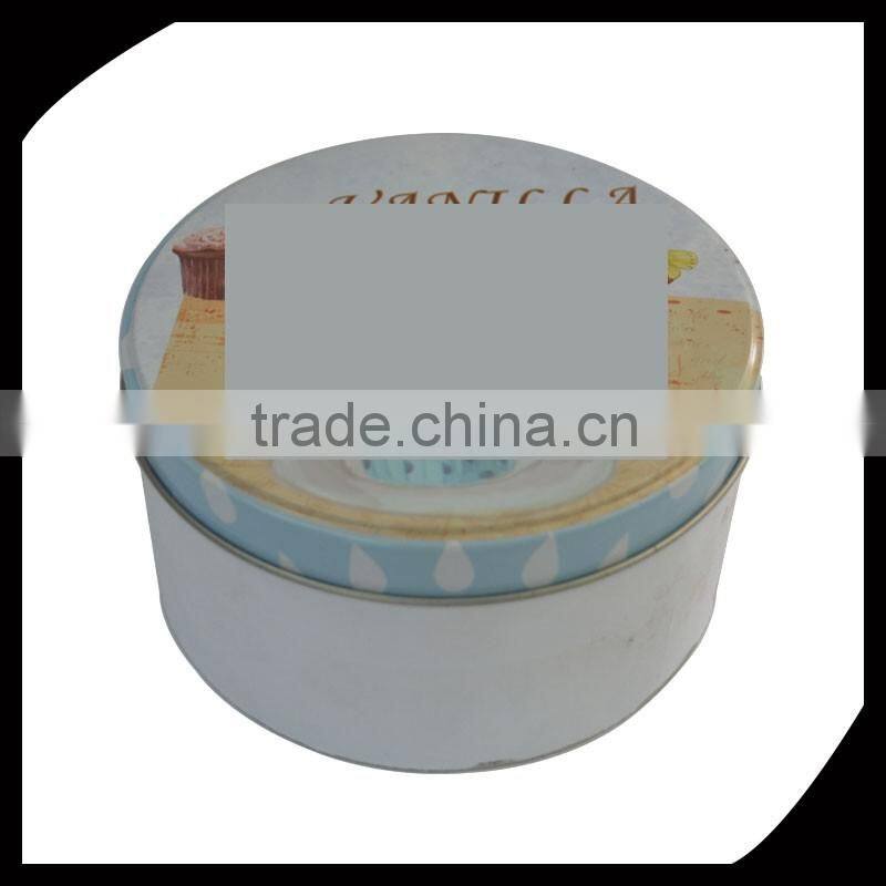 mini round candy tin box/small round food tin box