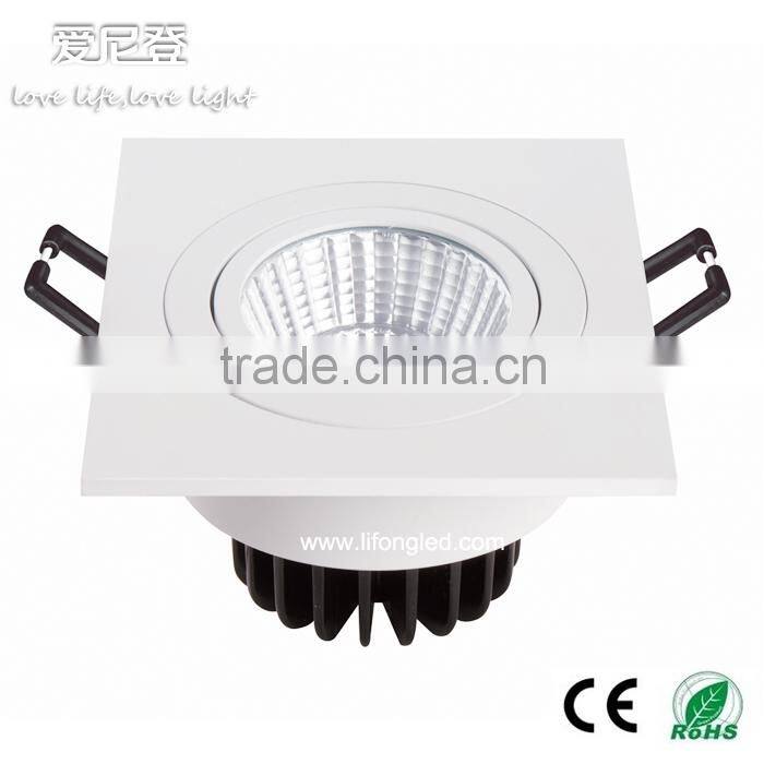 adjustable ce saa 9W high power cob led square downlight