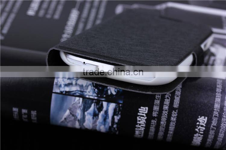 Hot sell wallet book leather case for Samsung galaxy S3 mini i8190 with card slot