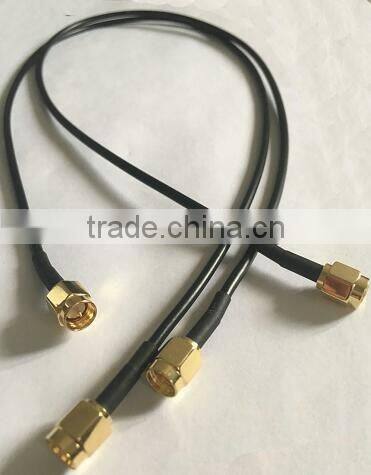 RF cable assembly SMA male to male cable with RG174