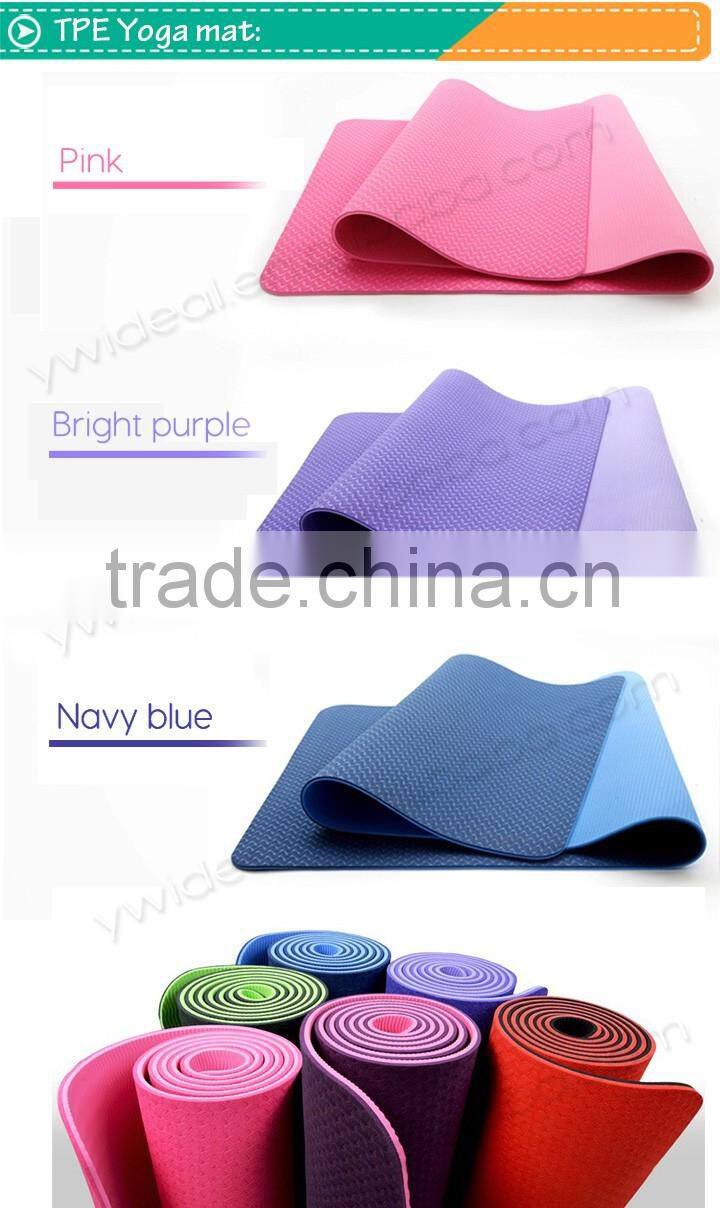 Eco-friendly Colorful Anti-slip Fancy TPE Yoga Mat