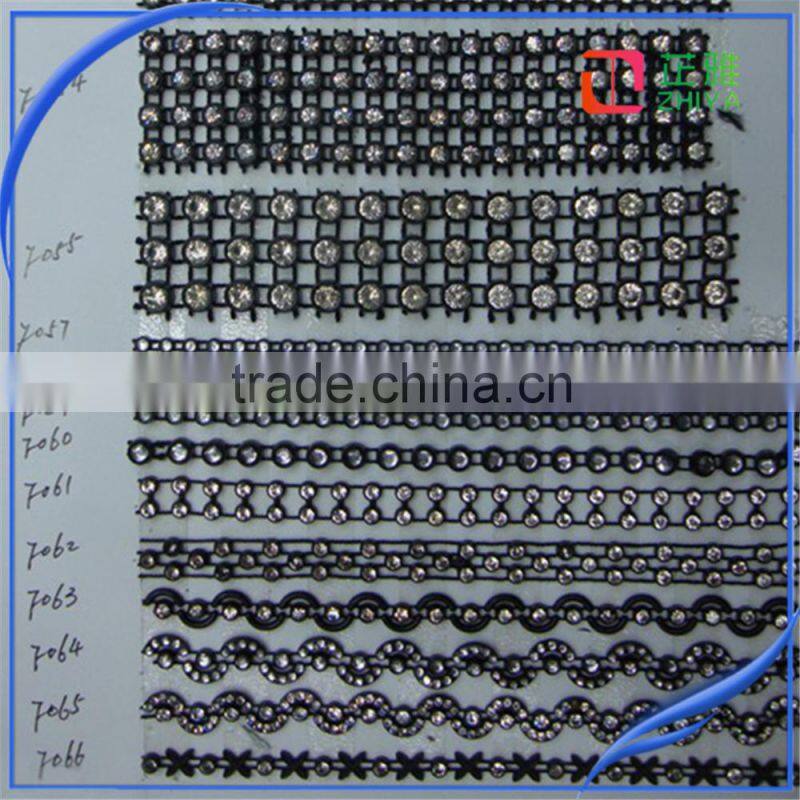 ab crystal rhinestone applique peacock prom dress fringes for clothes wedding decoration