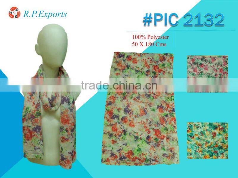 NEW fancy 100% printed polyester scarfs