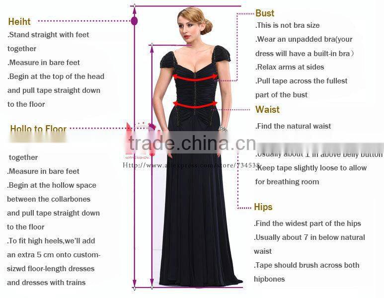 Elegant embroidery high neck cap sleeve tulle long red evening dress