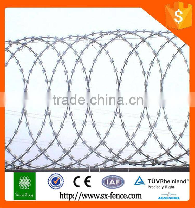 Cheaper concertina razor barbed wire with pallet/razor barbed wire toilet seat