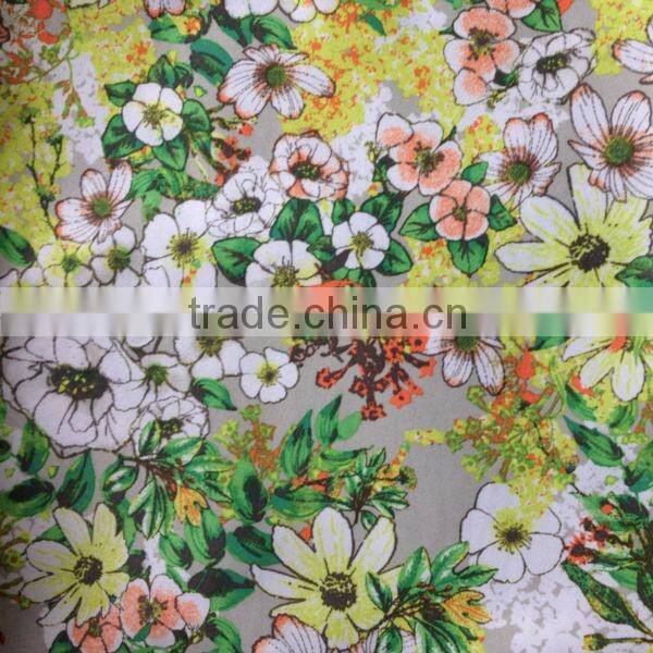 New Arrival 100% polyester flower print fabric