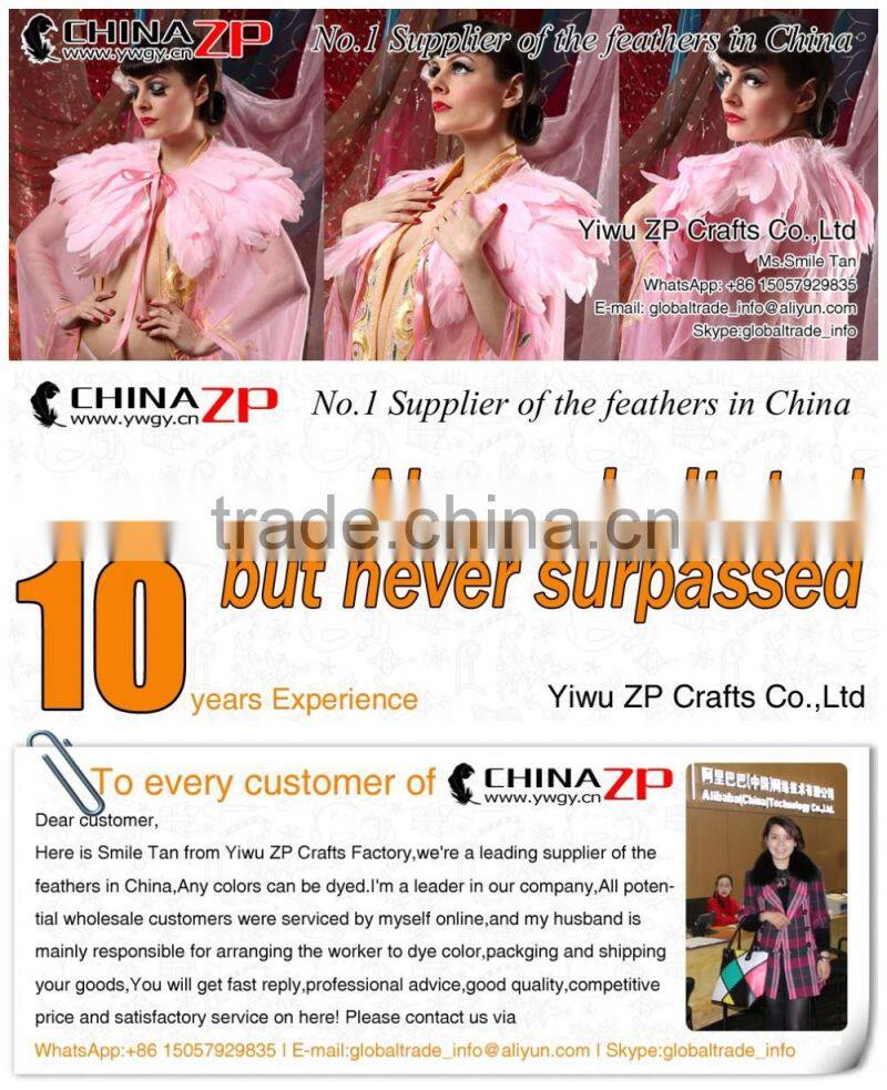 CHINAZP Factory High Quality Dyed Lavender Goose Satinettes Trim Fringe Feathers for Decoration